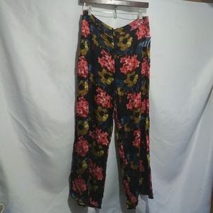 NWT Abercrombie & Fitch Wide Leg Floral Pants Size 10